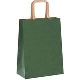  Papirnate vrećice 250 kom s ručkama zelene 21x11x28 cm | shoptok.hr