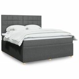 Maison Chic Box spring postelja - Vzmetna postelja z vzmetnico temno siva 180x200 cm blago SL4582, (21904661) | Shoptok.si