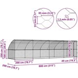  Kućica za pse s pohranom 4 pcs Srebrno 8 x 2 x 2 m Čelik | shoptok.hr