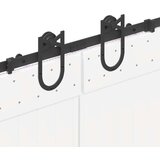  Komplet opreme za drsna vrata 400 cm jeklo črne barve, (22046853) | Shoptok.si