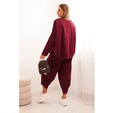 Kesi Włoski Set new punto sweatshirt + pants plum | Shoptok.si