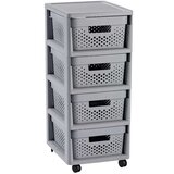 Curver Sivi plastični regal na kotačima 29,5x65,5 cm Infinity – | shoptok.hr