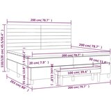  s oprugama i madracem ružičasti 200x200 cm baršunasti | shoptok.hr