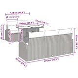  Set od 6 vrtnih sofa s jastučićima smeđe poli ratana | shoptok.hr