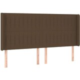  Uzglavlje s ušima tamnosmeđe 203x16x118/128 cm od tkanine | shoptok.hr
