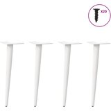  Noge za klub stolić konusnog oblika 4 kom bijele 42-43 cm čelik | shoptok.hr