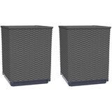 Maison Chic Visok lonec 2 kosa črn 30x30x37 cm polipropilen, (21790142) | Shoptok.si