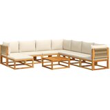 The Living Store Vrtna sedežna garnitura 9-delna z blazinami trden akacijev les - Vrtna Sedežna Garnitura, (21625540) | Shoptok.si
