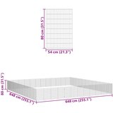  Ograda za životinje s 48 ploča 54 x 80 cm od pocinčanog željeza | Eponuda.com
