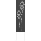 vidaXL Zaslon za zasebnost v vrtu Črna 32 x 140 cm Mnogi jeklo, (5000249961) | Shoptok.si