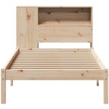 vidaXL Knjižna postelja brez vzmetnice bela 75x190 cm trdna borovina | Shoptok.si