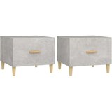  Stolići za kavu 2 kom Siva betona 50x50x40 cm konstruirano drvo | shoptok.hr