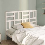  Uzglavlje za krevet bijelo 126 x 4 x 104 cm od masivne borovine | shoptok.hr