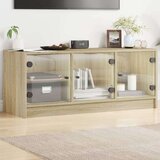 TV omarica s steklenimi vrati sonoma hrast 102x37x42 cm Cene