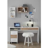 XORA PREDALNIK NA KOLESCIH bela, barve hrasta | Shoptok.si