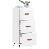  Komoda sjajna bijela 34,5 x 34 x 90 cm od konstruiranog drva | shoptok.hr