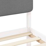vidaXL Posteljni okvir z oblazinjenim vzglavjem Svetlo siva | Shoptok.si