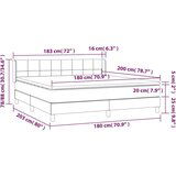  Box spring postelja z vzmetnico krem 180x200 cm blago | Shoptok.si