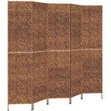  The Living Store Paravan s 5 paneli rjav 205x180 cm vodna hijacinta - Paravan, (21445469) | Shoptok.si