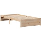 vidaXL Krevet s regalom za knjige bez madraca 90x200 cm od borovine | shoptok.hr
