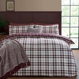 Catherine Lansfield Bordo rdeča posteljnina za zakonsko posteljo 200x200 cm Kelso Check – | Shoptok.si