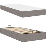 vidaXL Konstrukcija postelje z vzmetnico Taupe 90 x 190 cm blago | Shoptok.si