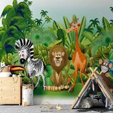  Foto tapeta - Jungle Animals 150x105 Vodootporna | shoptok.hr