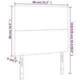  LED uzglavlje svjetlosivo 80x5x118/128 cm baršunasto | shoptok.hr