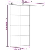  Klizna vrata s priborom 102 5x205 cm od stakla ESG i aluminija | shoptok.hr