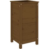 Maison Chic Vrtna cvetlično korito - Cvetlični Lonec medeno rjavo 40x40x78 cm trdna borovina, (21788710) Cene