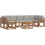  Set vanjskih sofa 8 kom. Prirodna i svijetlo siva | shoptok.hr