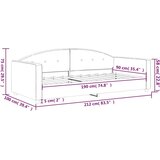  Dnevna postelja brez vzmetnice temno siva 90x190 cm žamet | Shoptok.si