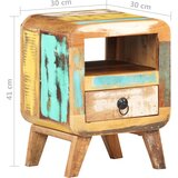  Noćni ormarić 30 x 30 x 41 cm od masivnog obnovljenog drva | Eponuda.com