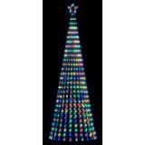 vidaXL Osvetljena novoletna jelka stožec 475 LED barvita 247 cm u
