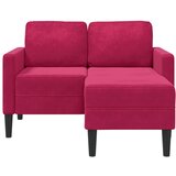 SOFA 2-sjed s ležaljkom u obliku slova L vino crveno 125 cm | Eponuda.com