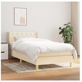  Okvir kreveta s oprugama i madrac krem 80x200 cm od tkanine | shoptok.hr