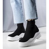 Gemre Black sock boots with white sole Cali | Shoptok.si