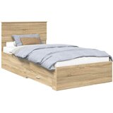  Krevetna konstrukcija s ladicama Hrast sonoma 100 x 200 cm | Eponuda.com