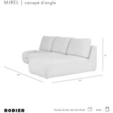 Rodier Svetlo rožnata kotna sedežna garnitura iz tkanine bouclé (desni kot/z ležalnikom) Mirel – | Shoptok.si
