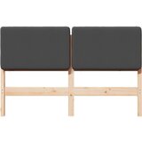  Tapecirani uzglavlje s uzglavljem Smeđa i tamno siva 160 cm | shoptok.hr