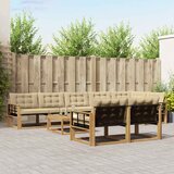  Set vanjskih sofa 9 kom. Bijela i bež | shoptok.hr