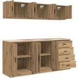 vidaXL Garažne omare 6 kosa artisan hrast inženirski les, (22047643) | Shoptok.si