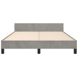  Posteljni okvir z vzglavjem svetlo siv 140x190 cm žamet, (20788590) | Shoptok.si