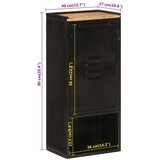 vidaXL Kupaonski ormarić 40 x 27 x 90 cm željezo i masivno drvo manga | shoptok.hr