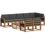  Set vanjskih sofa 9 kom. Prirodna i antracit | shoptok.hr