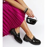 Gemre Black moccasins adorned with rhinestones Newport | Shoptok.si