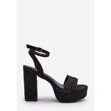 Boto Black Jeans Sandals with Heel Acrana | shoptok.hr