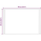  LED kupaonsko ogledalo s ogledalom *Transparent*an 90 x 60 cm | Eponuda.com
