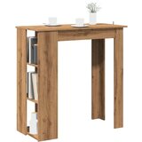 vidaXL Barska miza s polico artisian hrast 102x50x103,5 cm inž. les | Shoptok.si