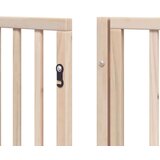 vidaXL Ograda za pse z vrati zložljiva 8 panelov 640 cm topolovina | Shoptok.si